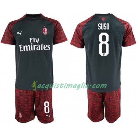 Divisa di Calcio AC Milan Suso 8 Bambino Terza 2018/2019